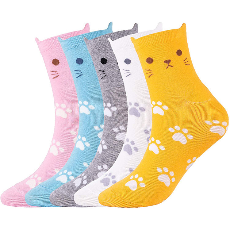 10 Pairs 3D Stereo Cat Socks Female Large Size Cute Silly Socks